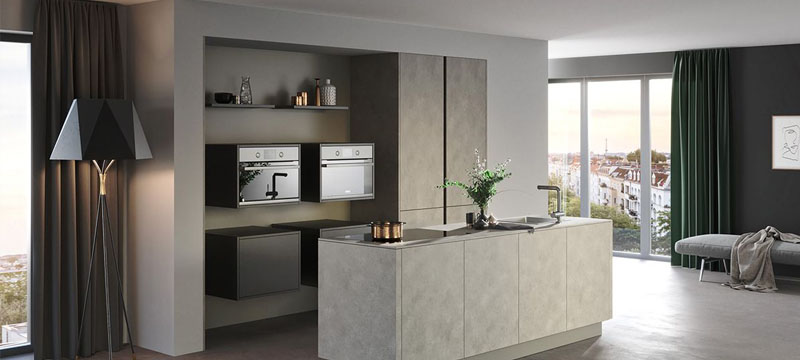 Rotpunkt Küche hell mit Holz